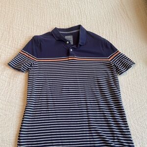 Navy Striped Polo Shirt